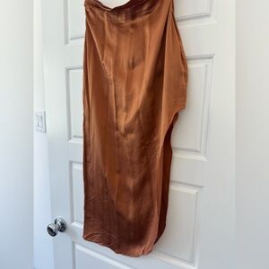 ALIX NYC Copper Satin Skirt
